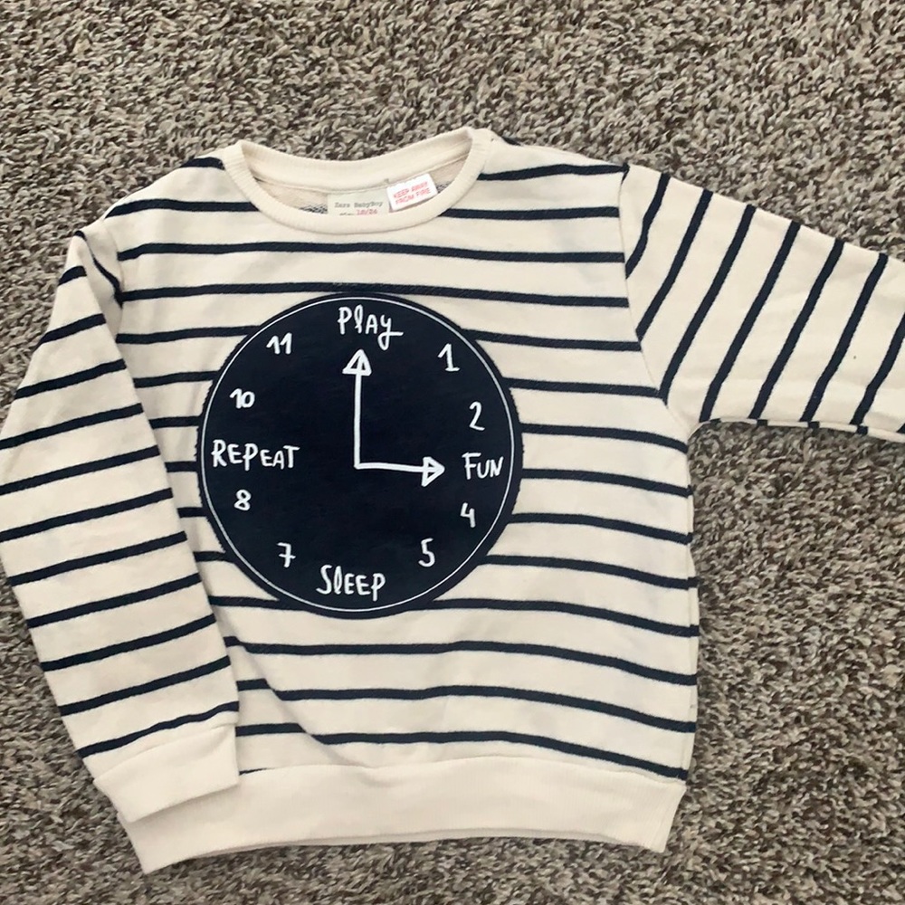 Zara BabyBoy crewneck sweatshirt size 18/24 mo